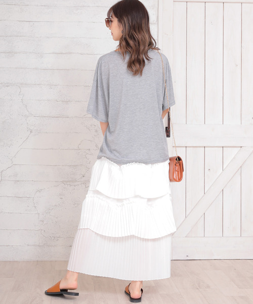 Girly Doll（ガーリードール）の「ティアードスカート（スカート・レディース・ホワイト/グリーン・S/M/L）」の6枚目の写真