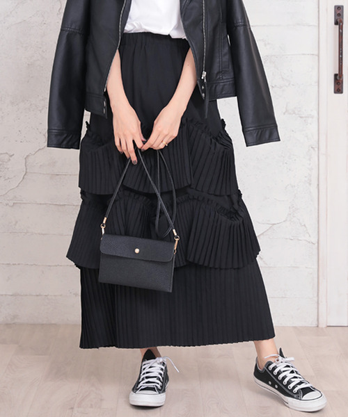 Girly Doll（ガーリードール）の「ティアードスカート（スカート・レディース・ホワイト/グリーン・S/M/L）」の11枚目の写真