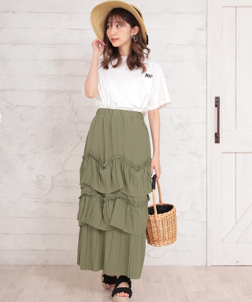 Girly Doll（ガーリードール）の「ティアードスカート（スカート・レディース・ホワイト/グリーン・S/M/L）」の17枚目の写真