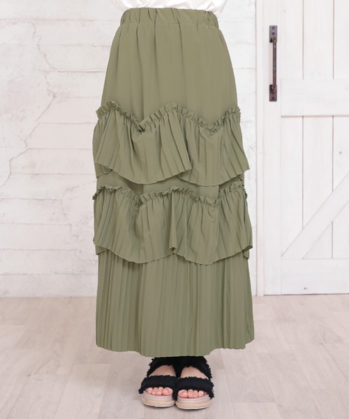 Girly Doll（ガーリードール）の「ティアードスカート（スカート・レディース・ホワイト/グリーン・S/M/L）」の18枚目の写真