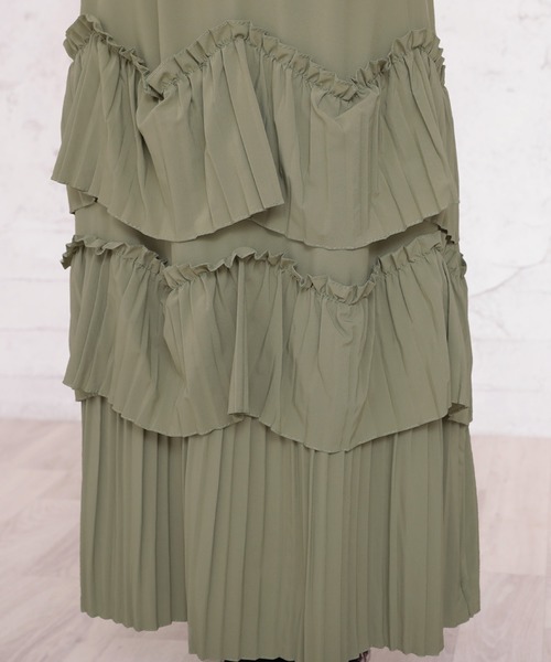 Girly Doll（ガーリードール）の「ティアードスカート（スカート・レディース・ホワイト/グリーン・S/M/L）」の22枚目の写真