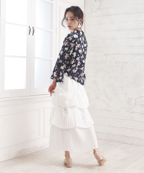 Girly Doll（ガーリードール）の「ティアードスカート（スカート・レディース・ホワイト/グリーン・S/M/L）」の5枚目の写真