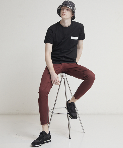 5351 POUR LES HOMMES（ゴーサンゴーイチプールオム）の「NEWワンライン半袖Tシャツ【ポケットver.】（Tシャツ/カットソー・メンズ・ホワイト/ブラック・44/46/48/50/52）」の3枚目の写真