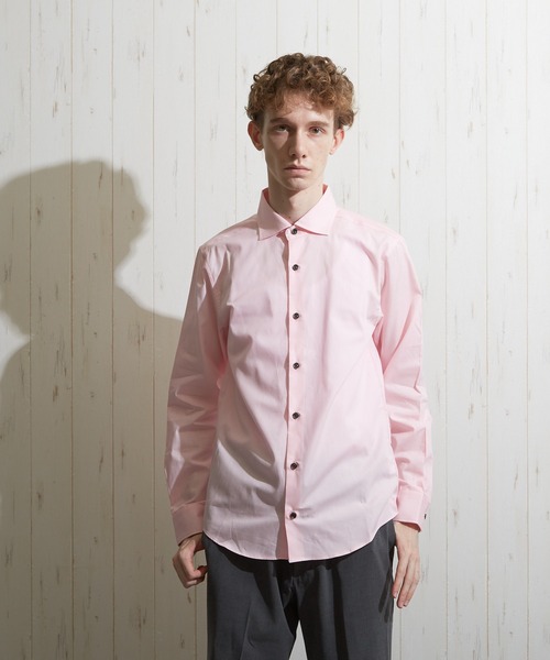 VIBGYOR（ヴィブジョー）の「【VIBGYOR BY AS】ブロードワイドカラーシャツ(GW)（シャツ/ブラウス・メンズ・ネイビー/ブルー/ピンク/ブラック/ホワイト/ブラック系その他/ブルー系その他/ブラック系その他2/ブルー系その他2/ワイン・LARGE/X-LARGE/MEDIUM）」の9枚目の写真