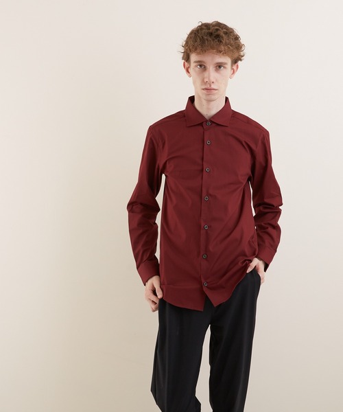 VIBGYOR（ヴィブジョー）の「【VIBGYOR BY AS】ブロードワイドカラーシャツ(GW)（シャツ/ブラウス・メンズ・ネイビー/ブルー/ピンク/ブラック/ホワイト/ブラック系その他/ブルー系その他/ブラック系その他2/ブルー系その他2/ワイン・LARGE/X-LARGE/MEDIUM）」の10枚目の写真