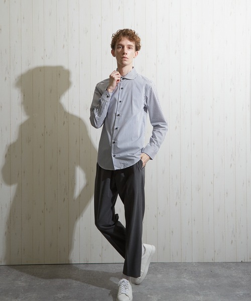 VIBGYOR（ヴィブジョー）の「【VIBGYOR BY AS】ブロードワイドカラーシャツ(GW)（シャツ/ブラウス・メンズ・ネイビー/ブルー/ピンク/ブラック/ホワイト/ブラック系その他/ブルー系その他/ブラック系その他2/ブルー系その他2/ワイン・LARGE/X-LARGE/MEDIUM）」の8枚目の写真