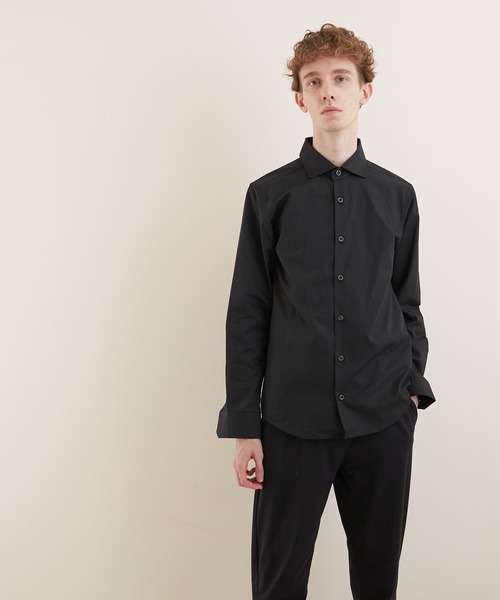 VIBGYOR（ヴィブジョー）の「【VIBGYOR BY AS】ブロードワイドカラーシャツ(GW)（シャツ/ブラウス・メンズ・ネイビー/ブルー/ピンク/ブラック/ホワイト/ブラック系その他/ブルー系その他/ブラック系その他2/ブルー系その他2/ワイン・LARGE/X-LARGE/MEDIUM）」の2枚目の写真