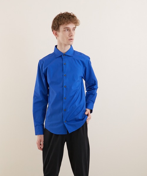 VIBGYOR（ヴィブジョー）の「【VIBGYOR BY AS】ブロードワイドカラーシャツ(GW)（シャツ/ブラウス・メンズ・ネイビー/ブルー/ピンク/ブラック/ホワイト/ブラック系その他/ブルー系その他/ブラック系その他2/ブルー系その他2/ワイン・LARGE/X-LARGE/MEDIUM）」の14枚目の写真