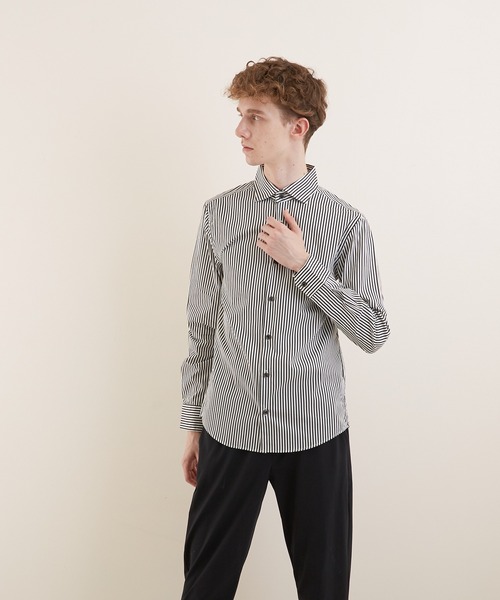 VIBGYOR（ヴィブジョー）の「【VIBGYOR BY AS】ブロードワイドカラーシャツ(GW)（シャツ/ブラウス・メンズ・ネイビー/ブルー/ピンク/ブラック/ホワイト/ブラック系その他/ブルー系その他/ブラック系その他2/ブルー系その他2/ワイン・LARGE/X-LARGE/MEDIUM）」の11枚目の写真