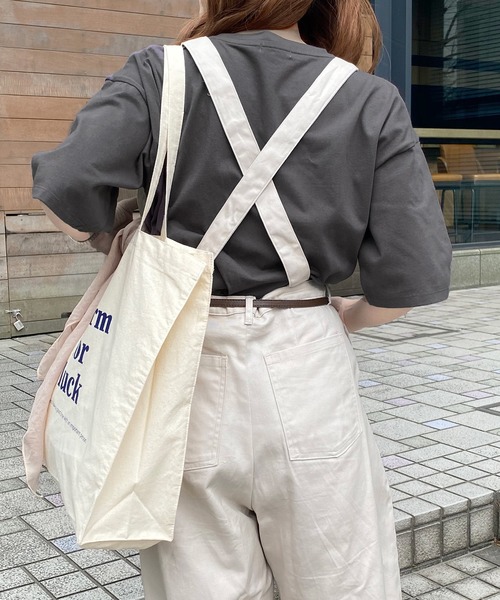 PairPair（ペアペア）の「プリントTシャツ×トートバッグ×スカーフ3セット(男女兼用)（Tシャツ/カットソー・レディース・ブラック/オフホワイト/グレイッシュベージュ・FREE）」の13枚目の写真