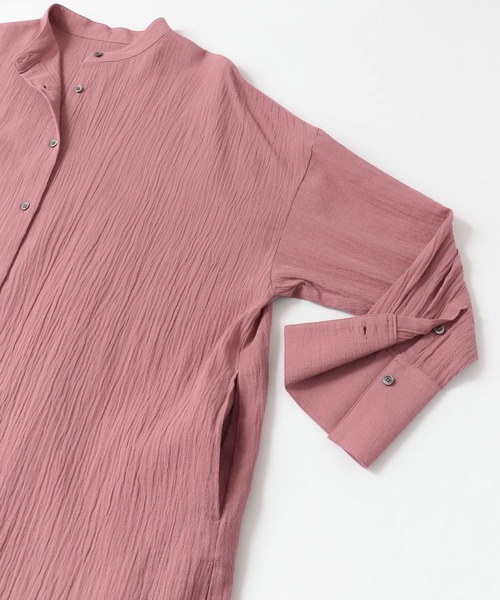 URBAN RESEARCH DOORS（アーバンリサーチドアーズ）の「楊柳ボイルシャツワンピース（ワンピース・レディース・ブラック/ピンク系その他・ONE）」の16枚目の写真