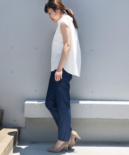 PICCIN(ピッチン)の「ロールカラーパールボタンブラウス(シャツ/ブラウス・レディース・ブラック/ベージュ/オフホワイト・M/L)」の14枚目の写真