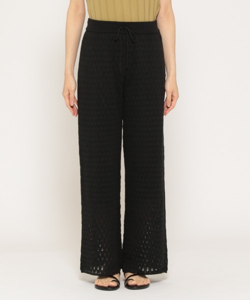 LAKOLE（ラコレ）の「12Gクロシェニットパンツ / LAKOLE（その他パンツ・レディース・アイボリー/ブラック/モカ・SMALL/MEDIUM）」の7枚目の写真