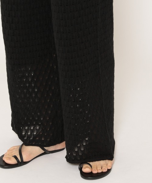 LAKOLE（ラコレ）の「12Gクロシェニットパンツ / LAKOLE（その他パンツ・レディース・アイボリー/ブラック/モカ・SMALL/MEDIUM）」の22枚目の写真