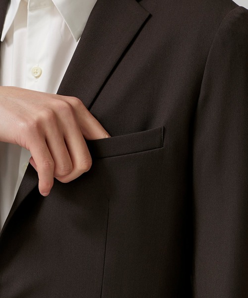 STUDIOUS（ステュディオス）の「【STUDIOUS】NIFTEC 2Bセットアップジャケット（テーラードジャケット・メンズ・ブラック/ネイビー/ブラウン/ブルー/ダークグレー・1/2/3）」の18枚目の写真