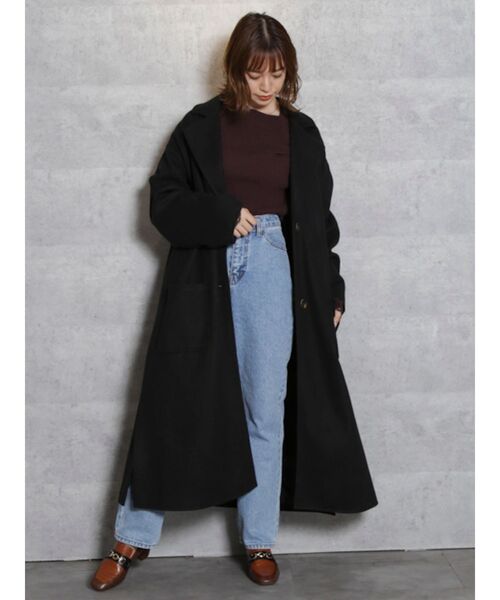 dazzlin（ダズリン）の「リラクシーロングチェスターコート（チェスターコート・レディース・アイボリー/ブラック/グリーン/モカ・FREE）」の14枚目の写真