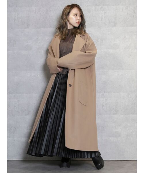 dazzlin（ダズリン）の「リラクシーロングチェスターコート（チェスターコート・レディース・アイボリー/ブラック/グリーン/モカ・FREE）」の15枚目の写真