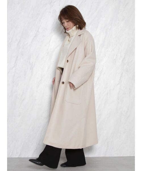 dazzlin（ダズリン）の「リラクシーロングチェスターコート（チェスターコート・レディース・アイボリー/ブラック/グリーン/モカ・FREE）」の17枚目の写真