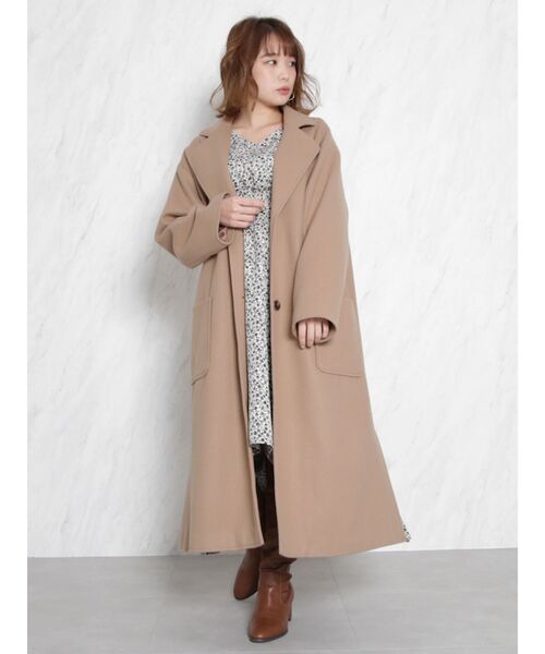 dazzlin（ダズリン）の「リラクシーロングチェスターコート（チェスターコート・レディース・アイボリー/ブラック/グリーン/モカ・FREE）」の19枚目の写真