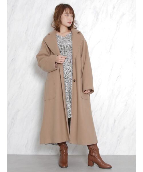 dazzlin（ダズリン）の「リラクシーロングチェスターコート（チェスターコート・レディース・アイボリー/ブラック/グリーン/モカ・FREE）」の20枚目の写真