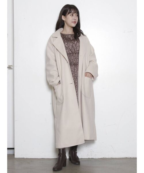 dazzlin（ダズリン）の「リラクシーロングチェスターコート（チェスターコート・レディース・アイボリー/ブラック/グリーン/モカ・FREE）」の22枚目の写真