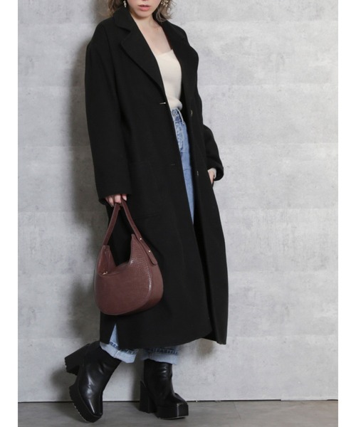 dazzlin（ダズリン）の「リラクシーロングチェスターコート（チェスターコート・レディース・アイボリー/ブラック/グリーン/モカ・FREE）」の3枚目の写真