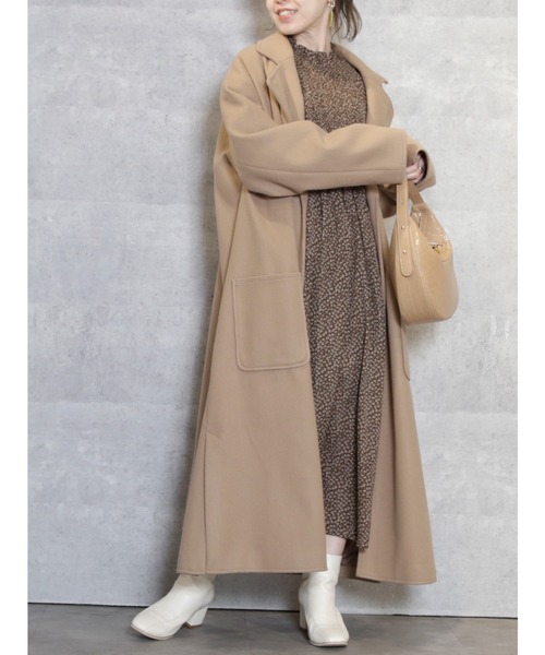 dazzlin（ダズリン）の「リラクシーロングチェスターコート（チェスターコート・レディース・アイボリー/ブラック/グリーン/モカ・FREE）」の4枚目の写真