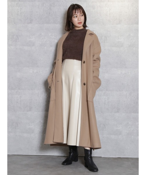 dazzlin（ダズリン）の「リラクシーロングチェスターコート（チェスターコート・レディース・アイボリー/ブラック/グリーン/モカ・FREE）」の6枚目の写真