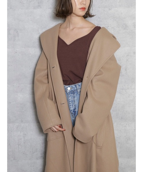 dazzlin（ダズリン）の「リラクシーロングチェスターコート（チェスターコート・レディース・アイボリー/ブラック/グリーン/モカ・FREE）」の8枚目の写真