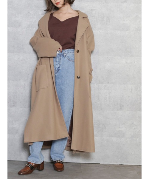 dazzlin（ダズリン）の「リラクシーロングチェスターコート（チェスターコート・レディース・アイボリー/ブラック/グリーン/モカ・FREE）」の7枚目の写真