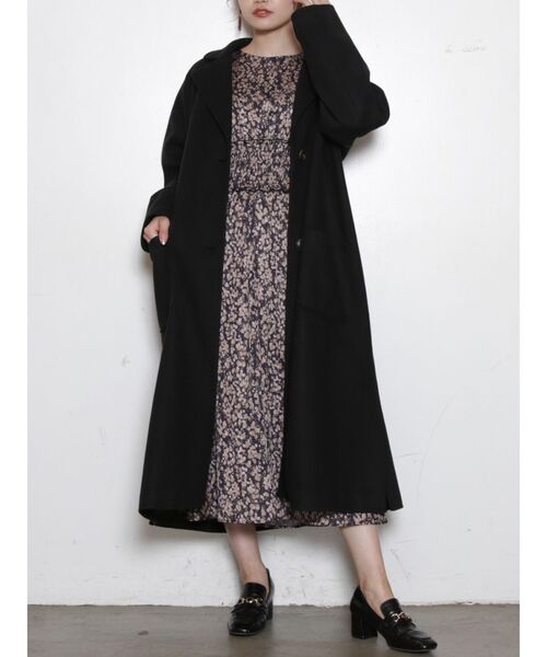 dazzlin（ダズリン）の「リラクシーロングチェスターコート（チェスターコート・レディース・アイボリー/ブラック/グリーン/モカ・FREE）」の9枚目の写真