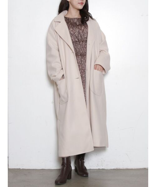 dazzlin（ダズリン）の「リラクシーロングチェスターコート（チェスターコート・レディース・アイボリー/ブラック/グリーン/モカ・FREE）」の11枚目の写真