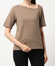 AMERICAN HOLIC | アシメショルダー5分袖カットプルオーバー　＊(Tシャツ/カットソー)