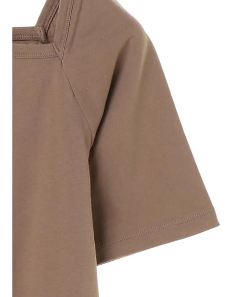 AMERICAN HOLIC（アメリカンホリック）の「アシメショルダー5分袖カットプルオーバー　＊（Tシャツ/カットソー・レディース・ブラウン/アイボリー/ブラック系その他4/モカ/ブラック・L/M）」の19枚目の写真