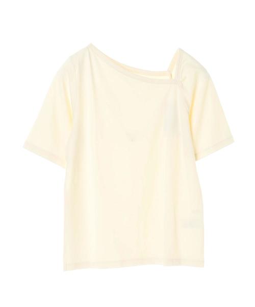 AMERICAN HOLIC（アメリカンホリック）の「アシメショルダー5分袖カットプルオーバー　＊（Tシャツ/カットソー・レディース・ブラウン/アイボリー/ブラック系その他4/モカ/ブラック・L/M）」の17枚目の写真