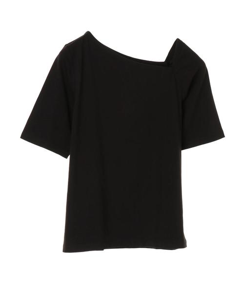 AMERICAN HOLIC（アメリカンホリック）の「アシメショルダー5分袖カットプルオーバー　＊（Tシャツ/カットソー・レディース・ブラウン/アイボリー/ブラック系その他4/モカ/ブラック・L/M）」の16枚目の写真