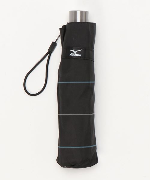 MIZUNO（ミズノ　）の「折りたたみ傘　”ボーダー”（折りたたみ傘・メンズ・ブラック/ダークブルー/ネイビー・FREE）」の5枚目の写真