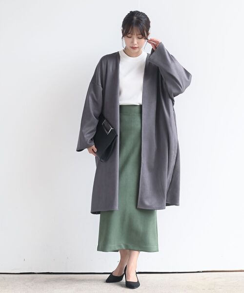 rps（アールピーエス）の「ボリューム袖クルーネックリブニットプルオーバー（ニット/セーター・レディース・チャコールグレー/ブラック/ダークグリーン/オフホワイト/ピンク/ラベンダー/ブラウン系その他/グレイッシュベージュ/ベージュ/ボルドー/オレンジ/ホワイト・M）」の21枚目の写真