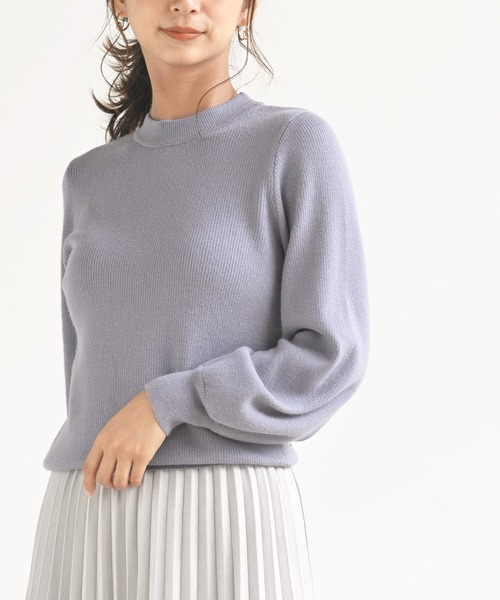 rps（アールピーエス）の「ボリューム袖クルーネックリブニットプルオーバー（ニット/セーター・レディース・チャコールグレー/ブラック/ダークグリーン/オフホワイト/ピンク/ラベンダー/ブラウン系その他/グレイッシュベージュ/ベージュ/ボルドー/オレンジ/ホワイト・M）」の9枚目の写真