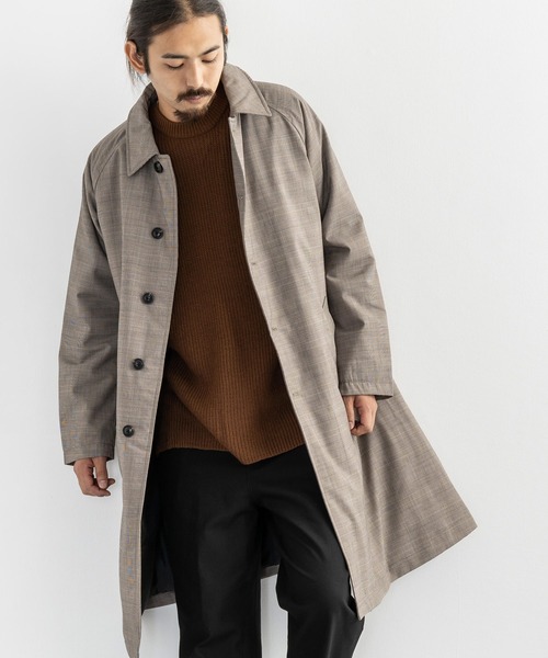 ソロテックスポリエステルウール 中綿 ロング サーモライト Aud7032 ステンカラーコート Audience オーディエンス のファッション 中綿 セール ロング ステンカラーコート