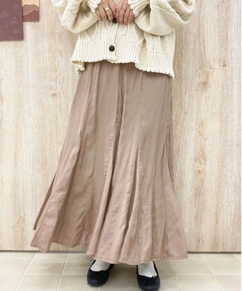 apres jour（アプレジュール）の「アソートマーメイドサーキュラースカート【ZOZOTOWN限定アイテム】（スカート・レディース・ブラック/ダークブラウン/ベージュ/その他・SMALL/MEDIUM/X-LARGE）」の3枚目の写真