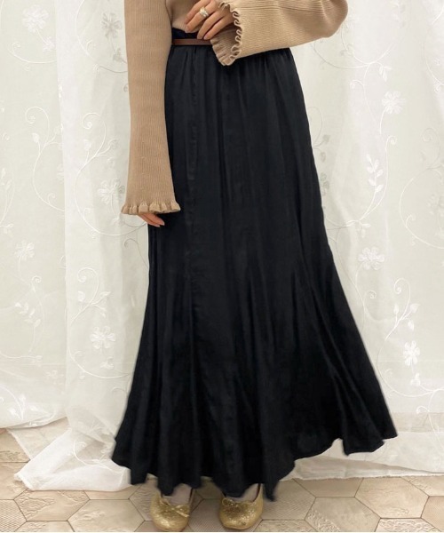 apres jour（アプレジュール）の「アソートマーメイドサーキュラースカート【ZOZOTOWN限定アイテム】（スカート・レディース・ブラック/ダークブラウン/ベージュ/その他・SMALL/MEDIUM/X-LARGE）」の5枚目の写真