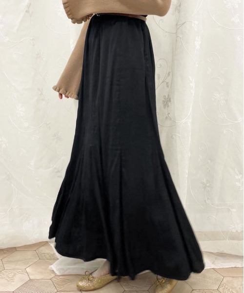 apres jour（アプレジュール）の「アソートマーメイドサーキュラースカート【ZOZOTOWN限定アイテム】（スカート・レディース・ブラック/ダークブラウン/ベージュ/その他・SMALL/MEDIUM/X-LARGE）」の6枚目の写真