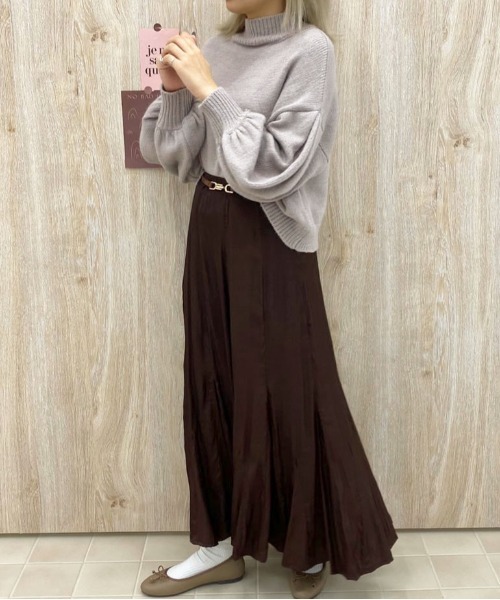 apres jour（アプレジュール）の「アソートマーメイドサーキュラースカート【ZOZOTOWN限定アイテム】（スカート・レディース・ブラック/ダークブラウン/ベージュ/その他・SMALL/MEDIUM/X-LARGE）」の12枚目の写真