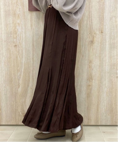 apres jour（アプレジュール）の「アソートマーメイドサーキュラースカート【ZOZOTOWN限定アイテム】（スカート・レディース・ブラック/ダークブラウン/ベージュ/その他・SMALL/MEDIUM/X-LARGE）」の9枚目の写真