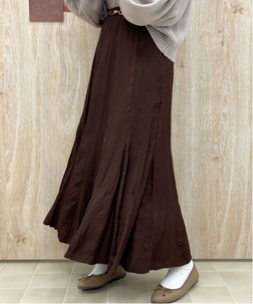 apres jour（アプレジュール）の「アソートマーメイドサーキュラースカート【ZOZOTOWN限定アイテム】（スカート・レディース・ブラック/ダークブラウン/ベージュ/その他・SMALL/MEDIUM/X-LARGE）」の10枚目の写真