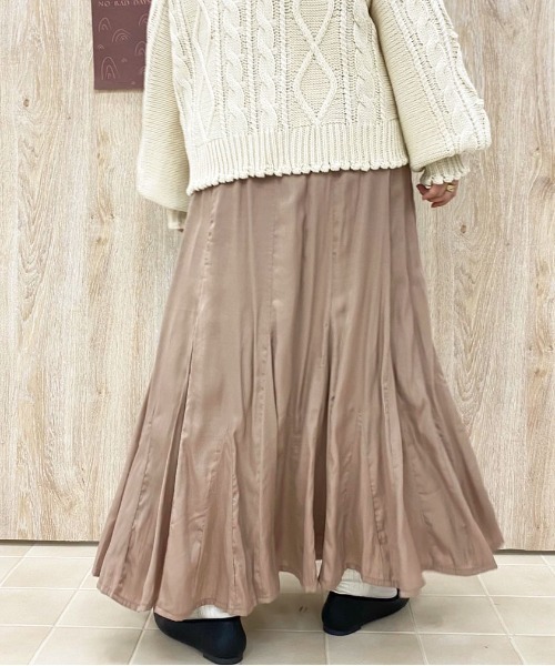 apres jour（アプレジュール）の「アソートマーメイドサーキュラースカート【ZOZOTOWN限定アイテム】（スカート・レディース・ブラック/ダークブラウン/ベージュ/その他・SMALL/MEDIUM/X-LARGE）」の15枚目の写真