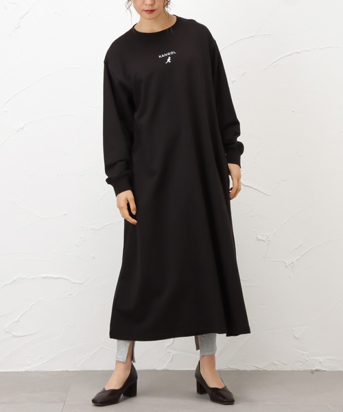 KANGOL（カンゴール）の「KANGOL カンゴール マキシ丈ワンピース（ワンピース・レディース・ホワイト/ブラック/ベージュ・M/L）」の2枚目の写真