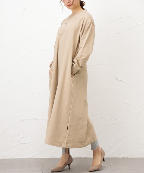 KANGOL（カンゴール）の「KANGOL カンゴール マキシ丈ワンピース（ワンピース・レディース・ホワイト/ブラック/ベージュ・M/L）」の4枚目の写真