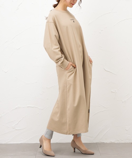 KANGOL（カンゴール）の「KANGOL カンゴール マキシ丈ワンピース（ワンピース・レディース・ホワイト/ブラック/ベージュ・M/L）」の5枚目の写真